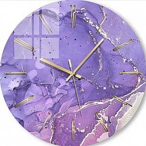 Ceas de perete Foto3D Culori violet