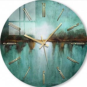 Настенные часы Foto3D Бирюзовый пейзаж