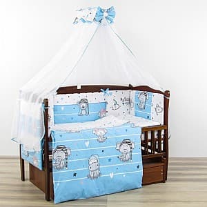 Lenjerie de pat pentru copii Carapuz Ursuleț NEW albastru