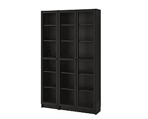 Витрина IKEA Billy /Oxberg black-brown 120x30x202 см