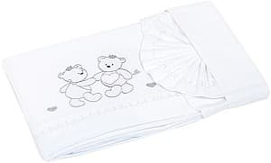 Lenjerie de pat pentru copii Italbaby Blue Bear (020.1130-0050) White