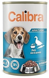 Hrană umedă pentru câini Calibra Adult Duck&Rice&Carrot 1.24kg