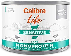 Hrană umedă pentru pisici Calibra Life Can Sensetive Lamb 200g