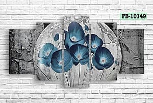 Tablou multicanvas Art.Desig Flori albastre FB-10149
