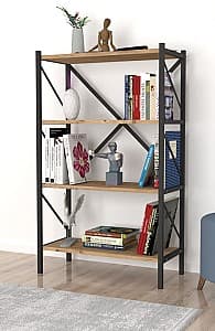 Etajera Fabulous 4 Shelves Metal (Pine/Black)