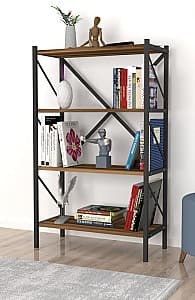 Etajera Fabulous 4 Shelves Metal (Walnut/Black)