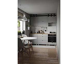 Кухонный гарнитур Fabrik Home Como MDF 2000 мм Светло-серый матовый