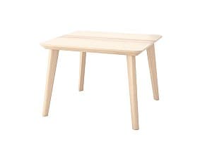 Журнальный столик IKEA Lisabo 70x70 Ясеневый Шпон(Бежевый)