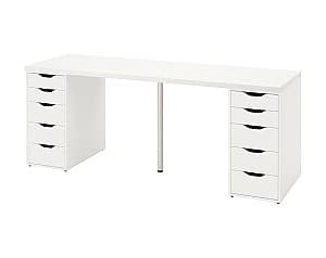 Офисный стол IKEA Lagkapten/Alex 200x60 Белый