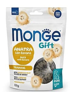 Лакомства для собак Monge GIFT SUPER M TRAINING Duck/Banana 150gr