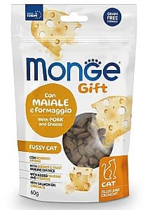 Сухой корм для кошек Monge GIFT FILLED FUSSY Pork/Cheese 60gr