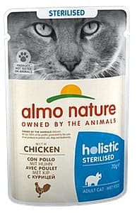 Hrană umedă pentru pisici Almo Nature HOLISTIC Pouch Sterilized Chicken 70g
