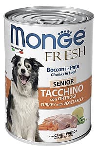 Hrană umedă pentru câini Monge FRESH SENIOR turkey/vegetables 400gr