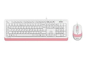 Набор Клавиатура + Мышь A4Tech F1010 White/Pink