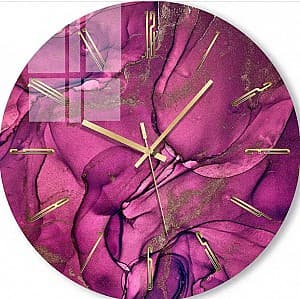 Настенные часы Foto3D Ярко розовая абстракция