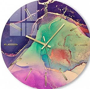 Настенные часы Foto3D Флюид арт- современное искусство