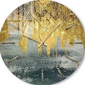 Настенные часы Foto3D Золото с серым