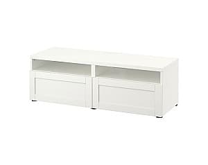 Tumba pentru televizor IKEA Besta white/Hanviken white 120x42x39 cm