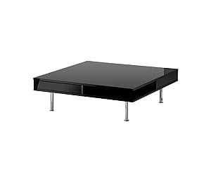 Журнальный столик IKEA Tofteryd glossy black 95×95 см