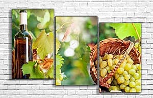 Модульная картина ArtD Сочно-белые гроздья винограда в Молдове