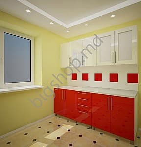 Кухонный гарнитур PS Лена 1.8 м Red/White