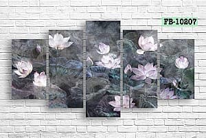 Tablou multicanvas Art.Desig White flowers with pink FB-10207