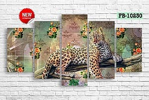 Tablou multicanvas Art.Desig Leopard FB-10230