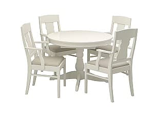 Set de masa si scaune IKEA Ingatorp / Ingatorp white 110/155 cm (4 scaune)