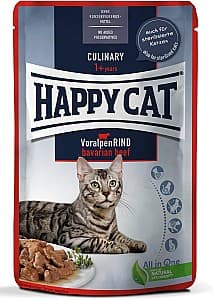 Hrană umedă pentru pisici Happy Cat Culinary Meat in Sauce VoralpenRind 85 g
