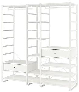 Стеллаж IKEA Elvarli 3 секции 205x55x216 Белый