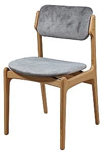 Деревянный стул MobiCasa Karl Натуральный(Коричневый)/Topaz 19(Серый)