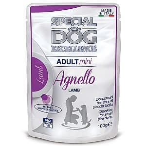 Hrană umedă pentru câini Special Dog EXCELLENCE POUCH MINI ADULT LAMB 100gr