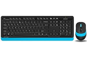 Set tastatura + Mouse A4Tech Wireless FG1010 Multimedia Black/Blue