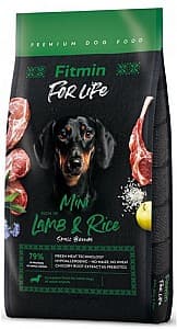 Hrană uscată pentru câini Fitmin For Life Lamb & Rice Mini 12kg