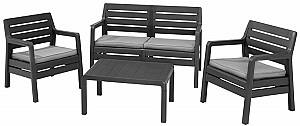 Set mobila de gradina Keter Delano Graphite/Gray