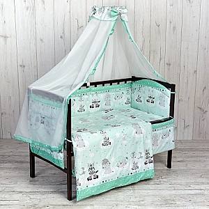 Постельное белье Carapuz Мишки Зверята бирюзовый