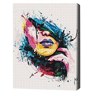 Tablou pe numere BrushMe Fată în culori 40×50 cm (fără cutie)