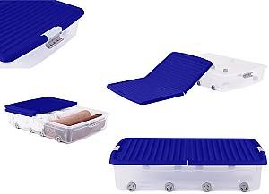 Ящик для хранения KIS 55л на колесах индиго