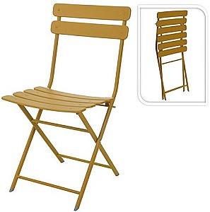 Складной стул VLM H80см метал желто-зеленый