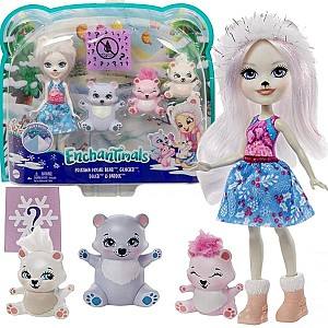 Papusa Enchantimals Familia ursoaicei albe Pristine