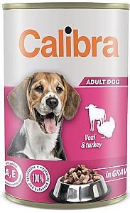 Hrana umeda pentru caini Calibra Adult Veal&Turkey 1.24kg