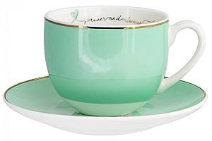 Set pentru ceai si cafea Casa Masa FOREVER 220 ml mint (6 buc)