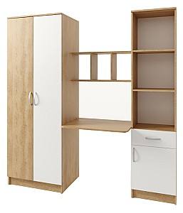 Masa pentru calculator ML Mobila Junior 3 Stejar Auriu/Alb