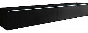 Тумба под телевизор Bratex Lowboard D 180 Черный/Графит (Серый)