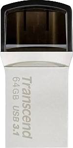 Stick memorie usb Transcend 64GB JetFlash 890 Silver