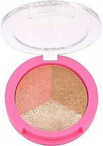 Fard de obraz Golden Rose Miss Beauty Glow Baked Trio Blusher (8691190441890)