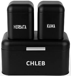 Cos pentru paine Tadar Salvador Black Set