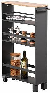 Сервировочный столик Kesper 24856 Черный/Дерево