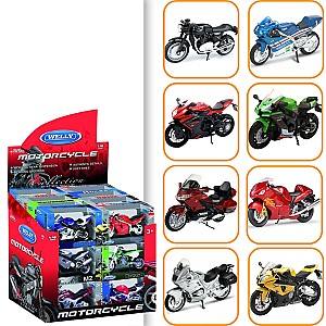 Игрушечный мотоцикл Welly металлические коллекционные 19660-24PWD(23A)