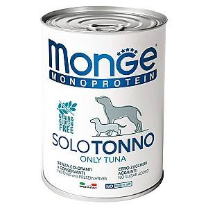 Hrana umeda pentru caini Monge SOLO PATE 100% tuna 400gr